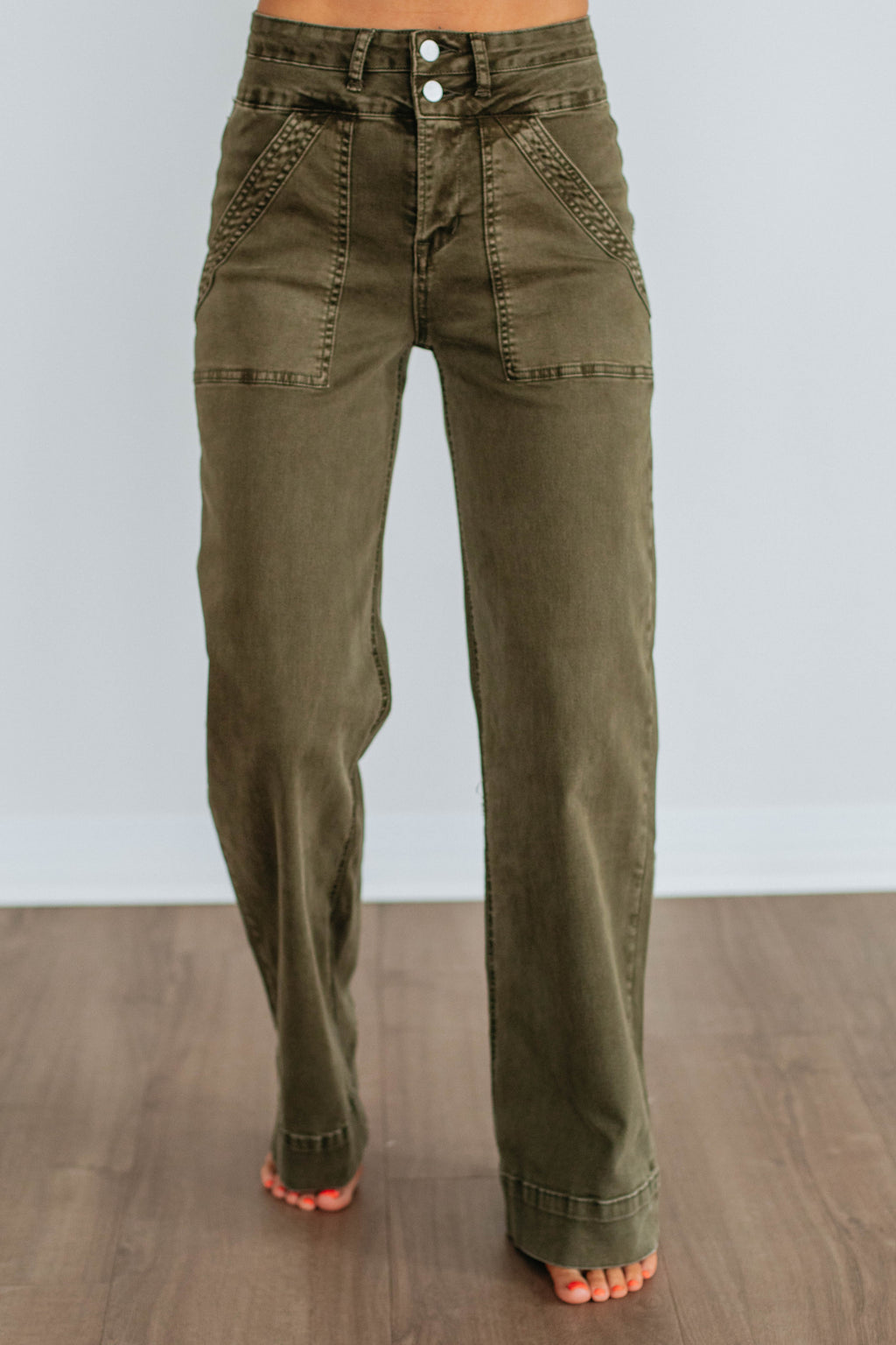 Bennett Mica Jeans - Dark Olive