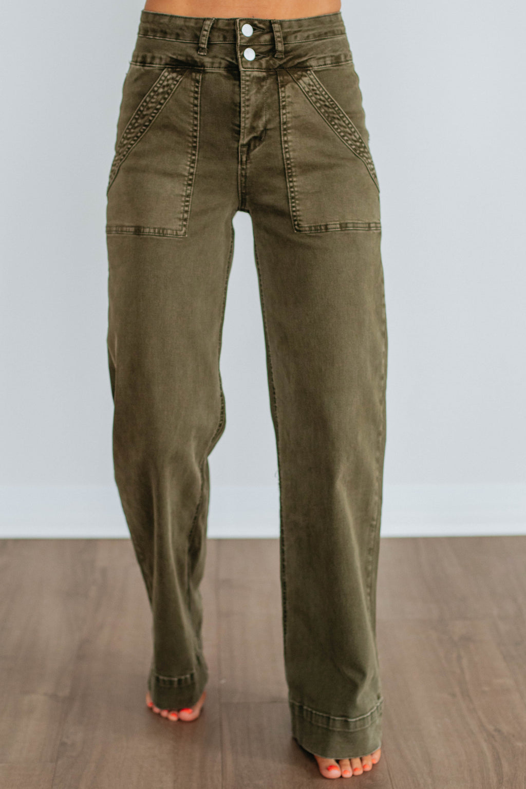 Bennett Mica Jeans - Dark Olive