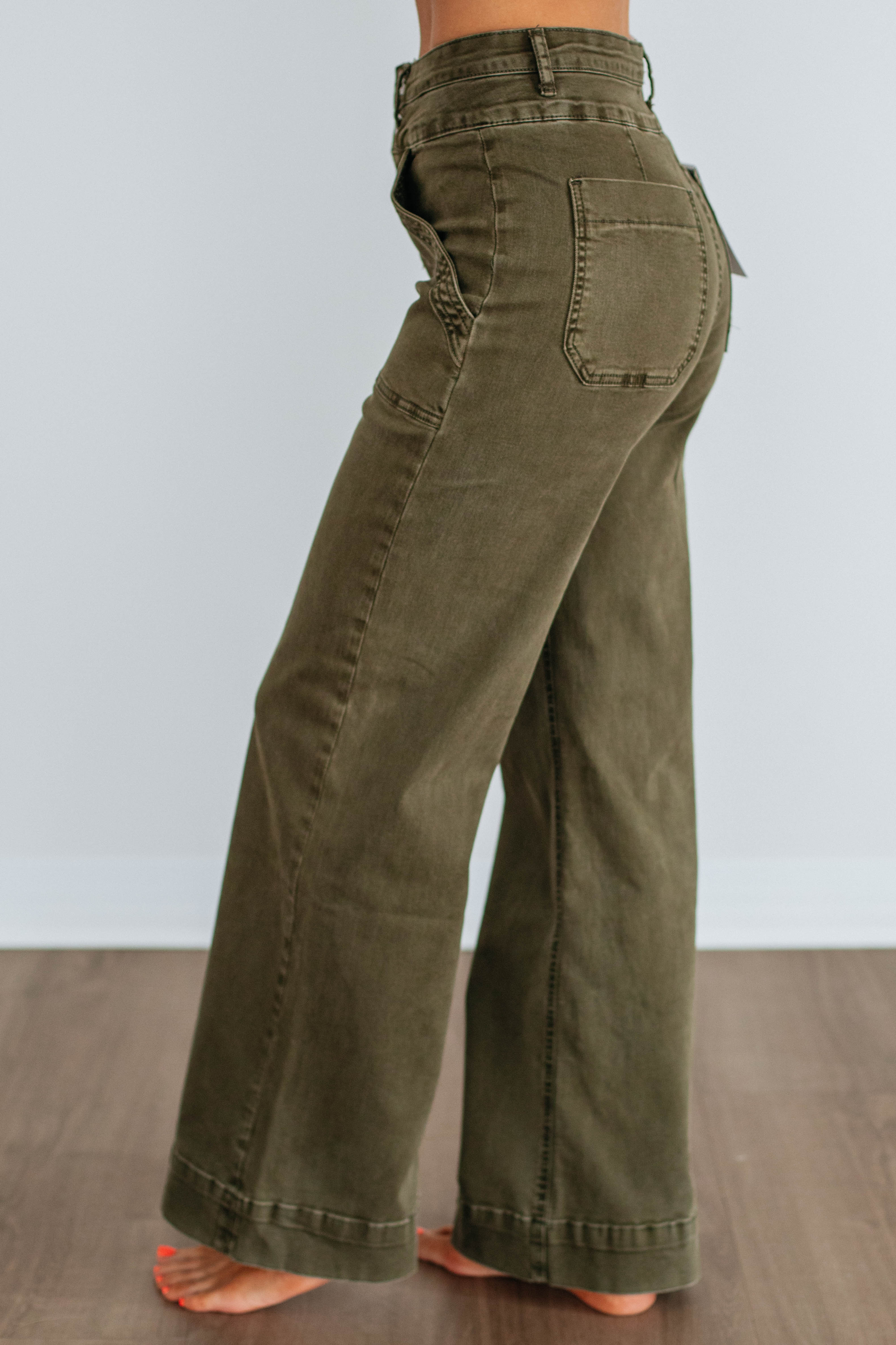 Bennett Mica Jeans - Dark Olive