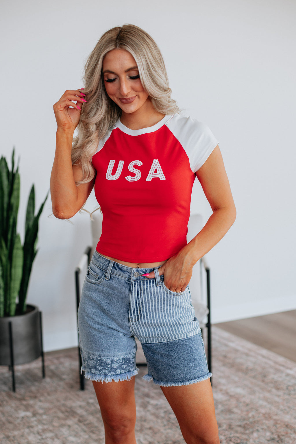 Team USA Tee - Cherry