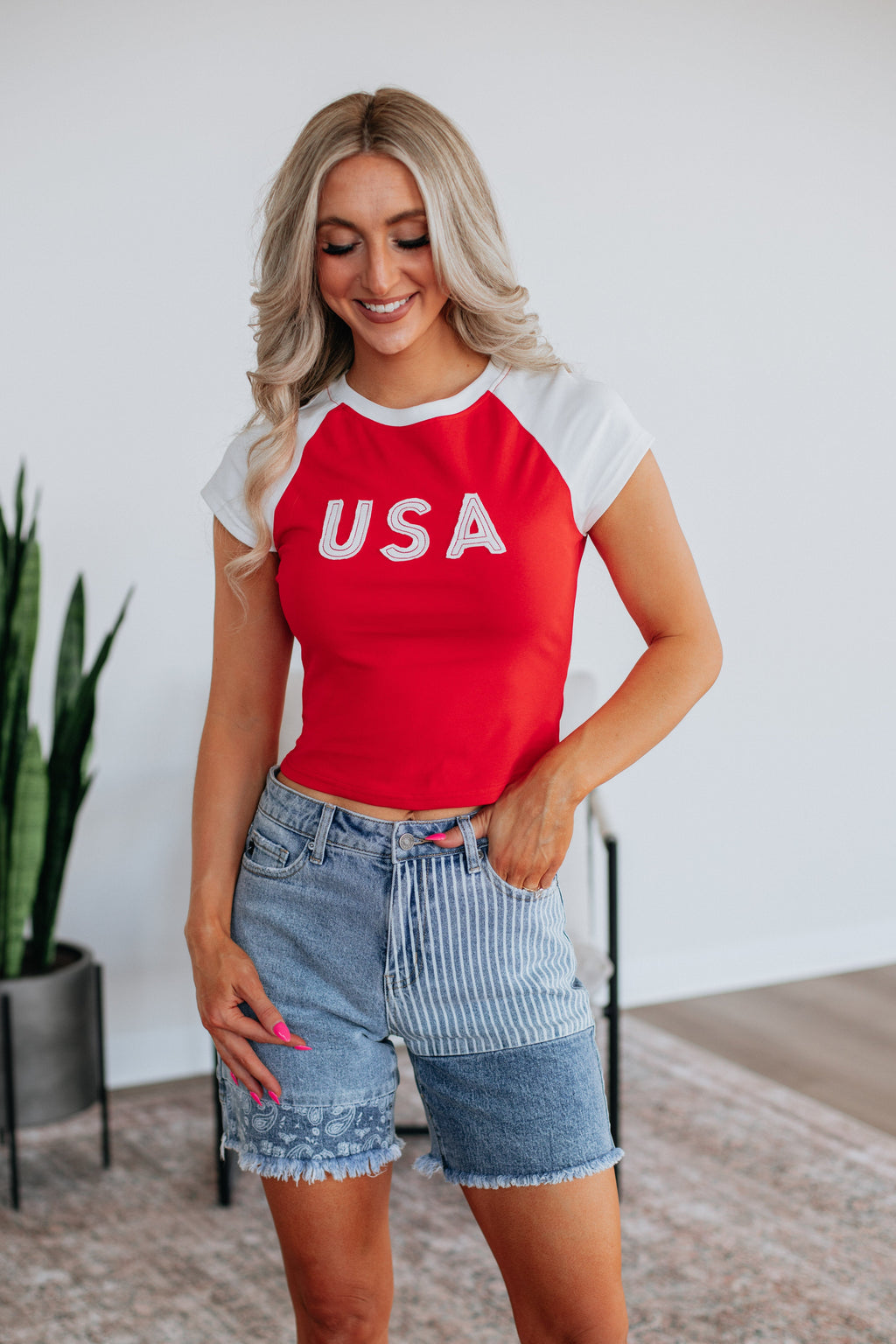 Team USA Tee - Cherry