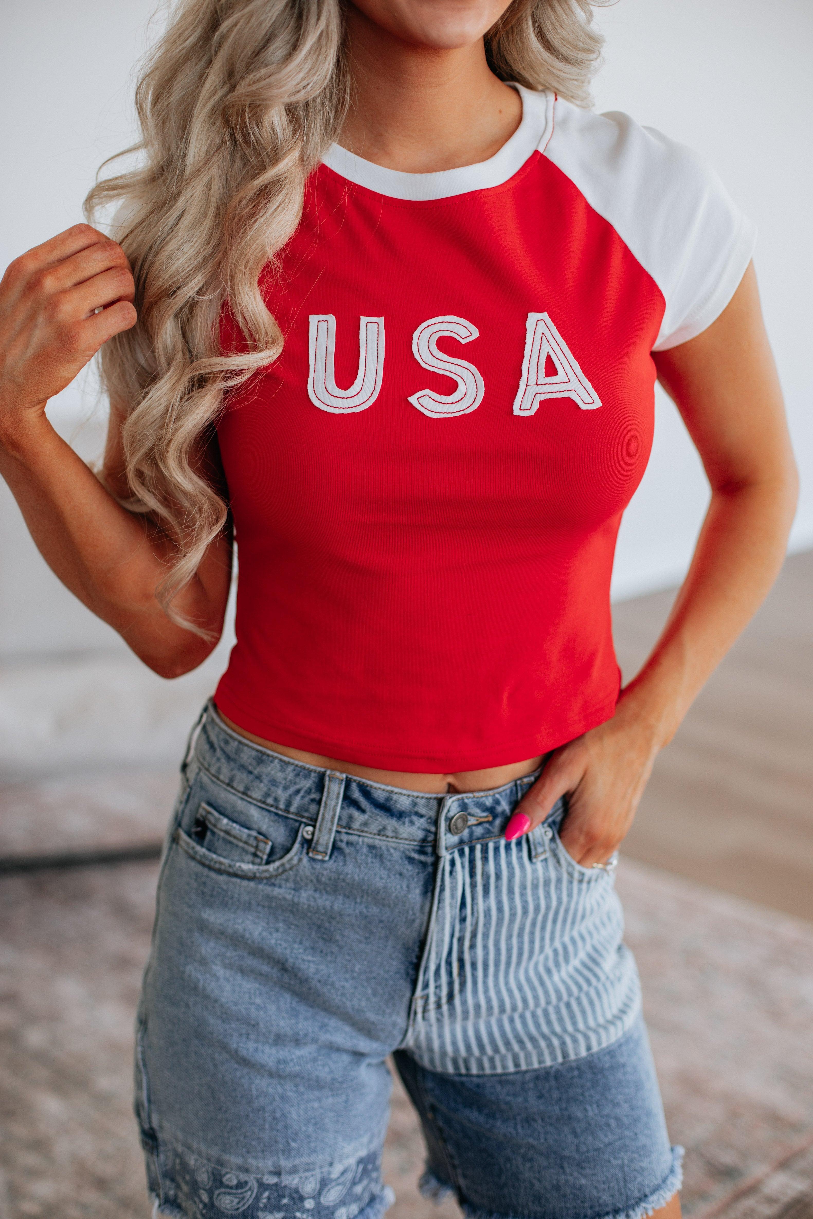 Team USA Tee - Cherry