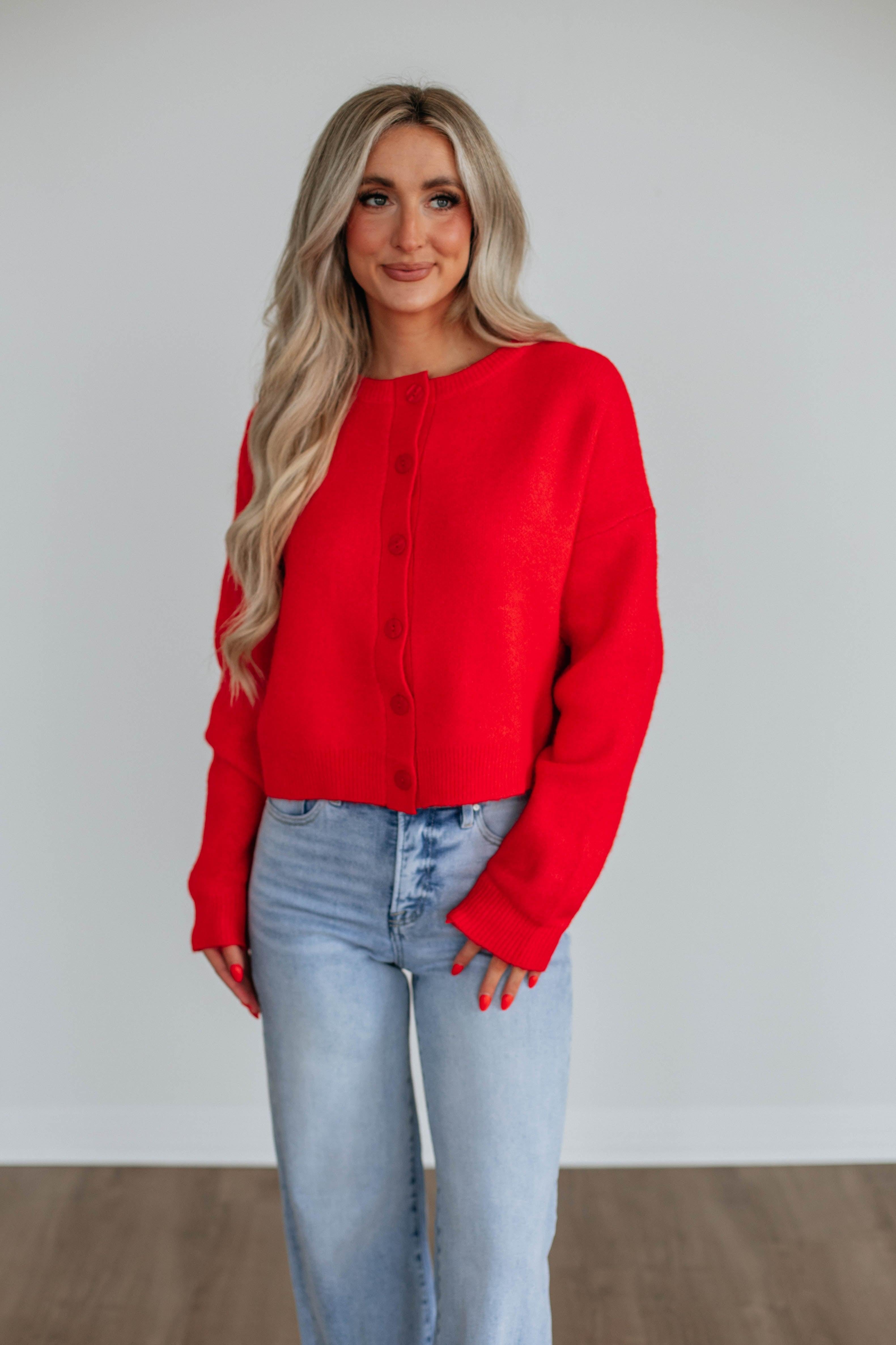 Kassi Cardigan - Cherry