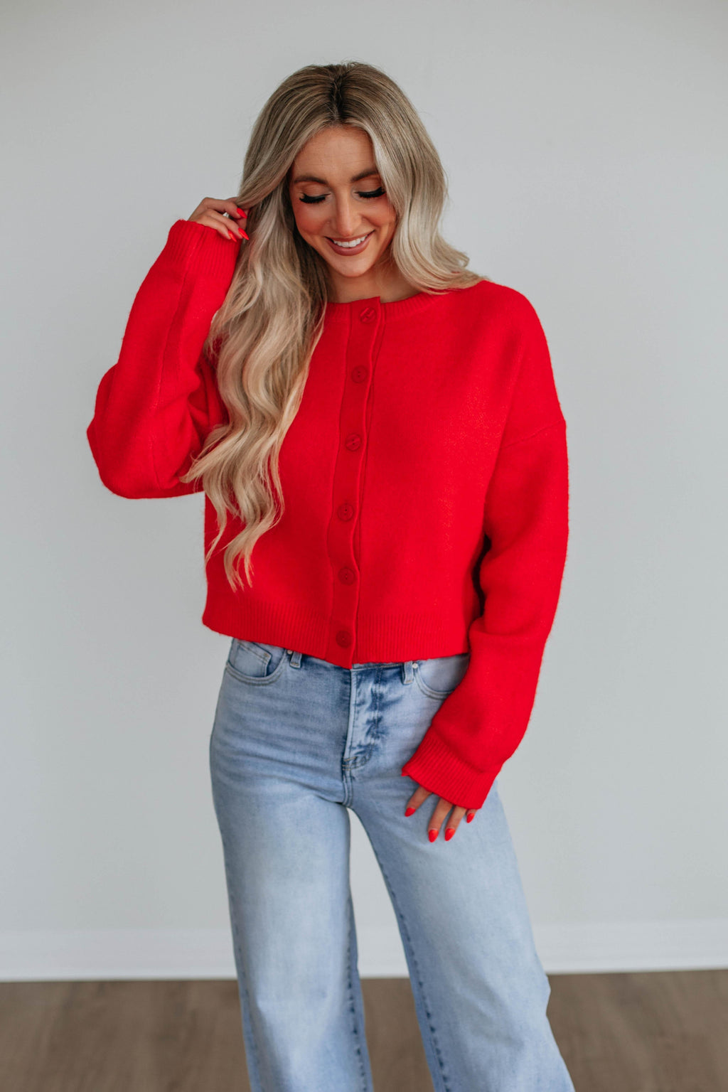 Kassi Cardigan - Cherry