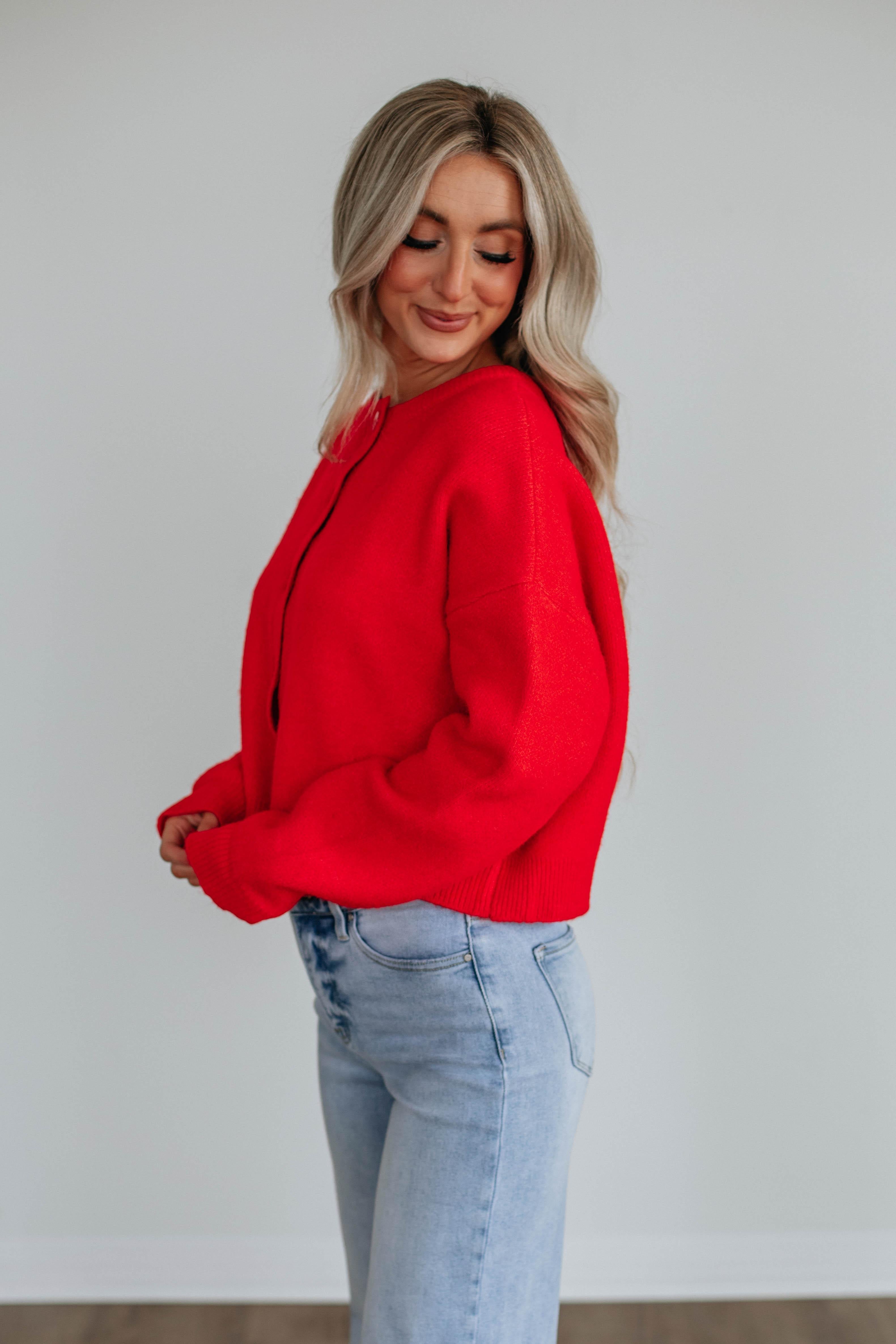 Kassi Cardigan - Cherry