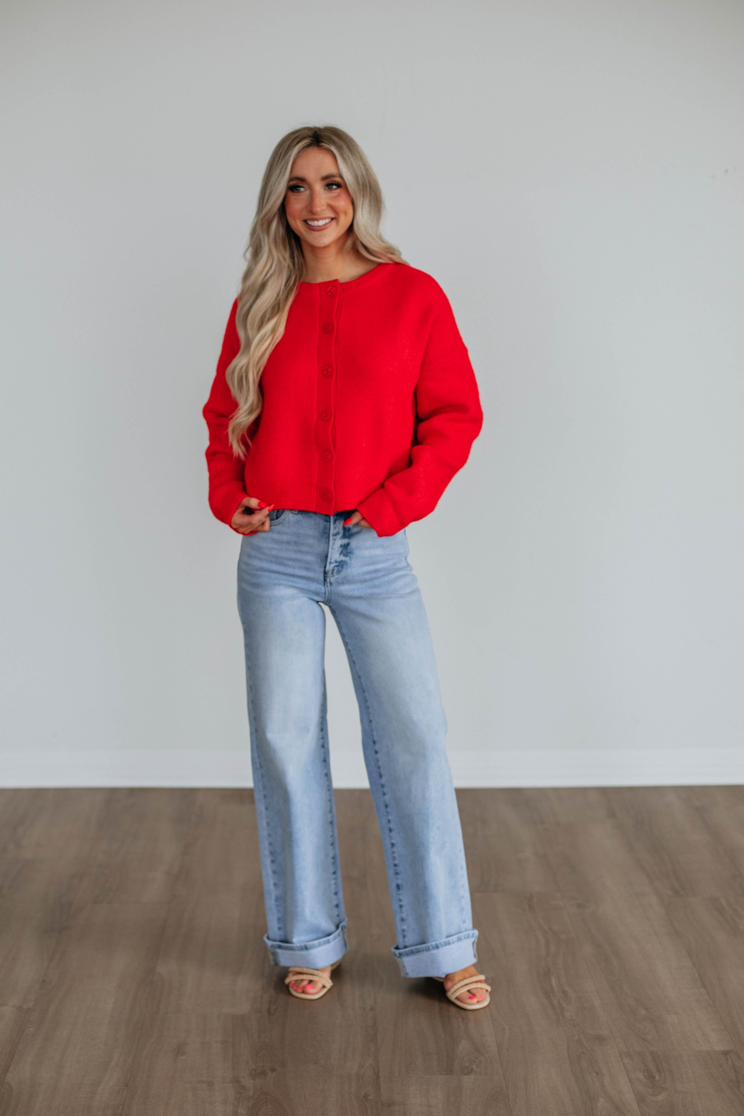 Kassi Cardigan - Cherry