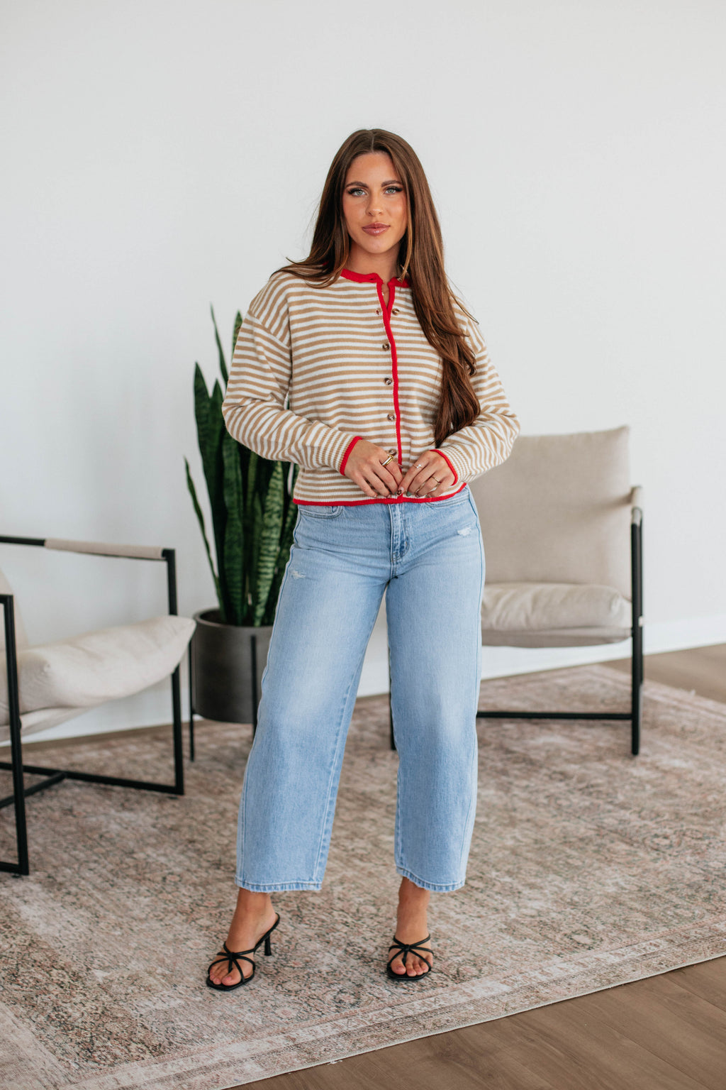 Amali Striped Cardigan