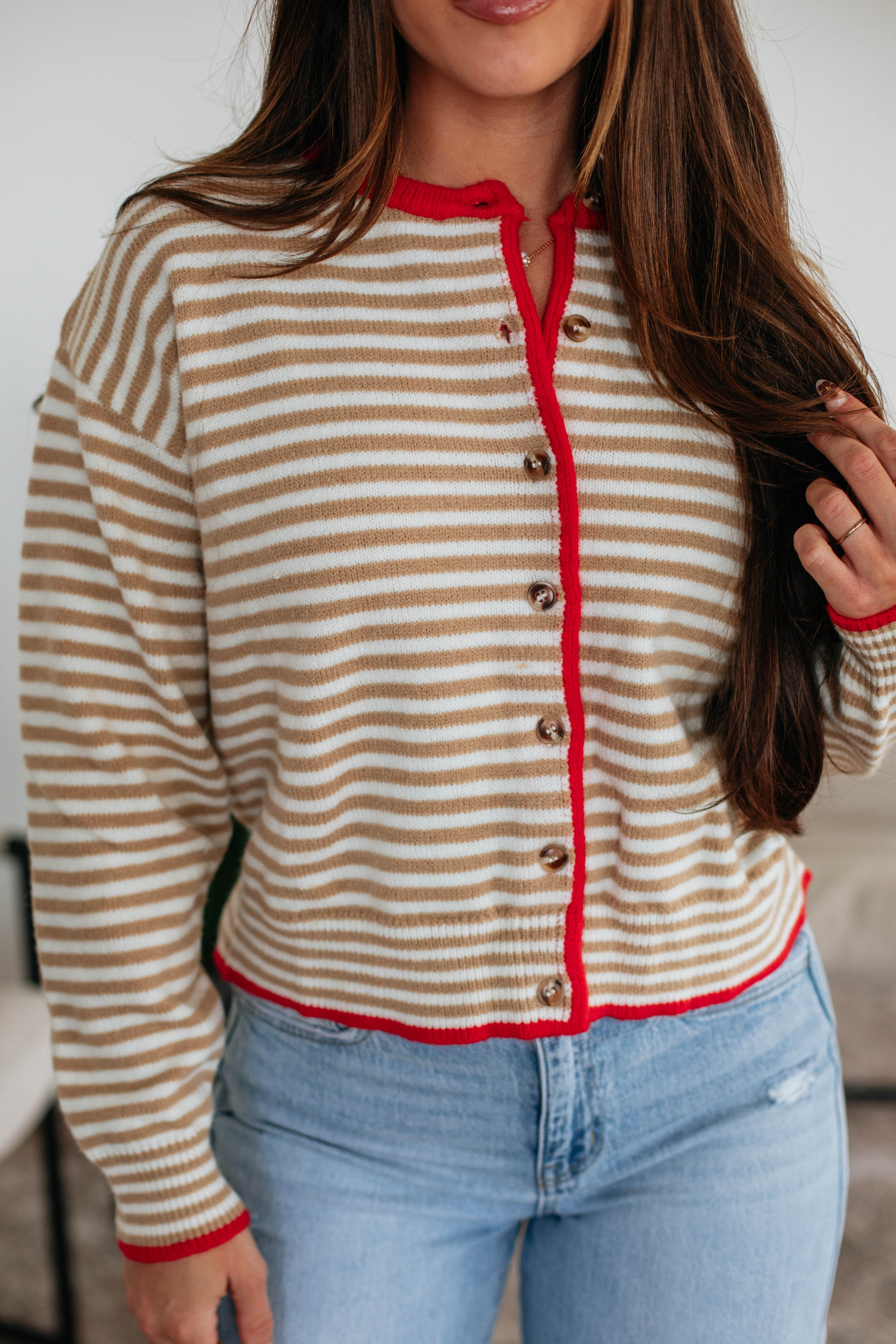Amali Striped Cardigan