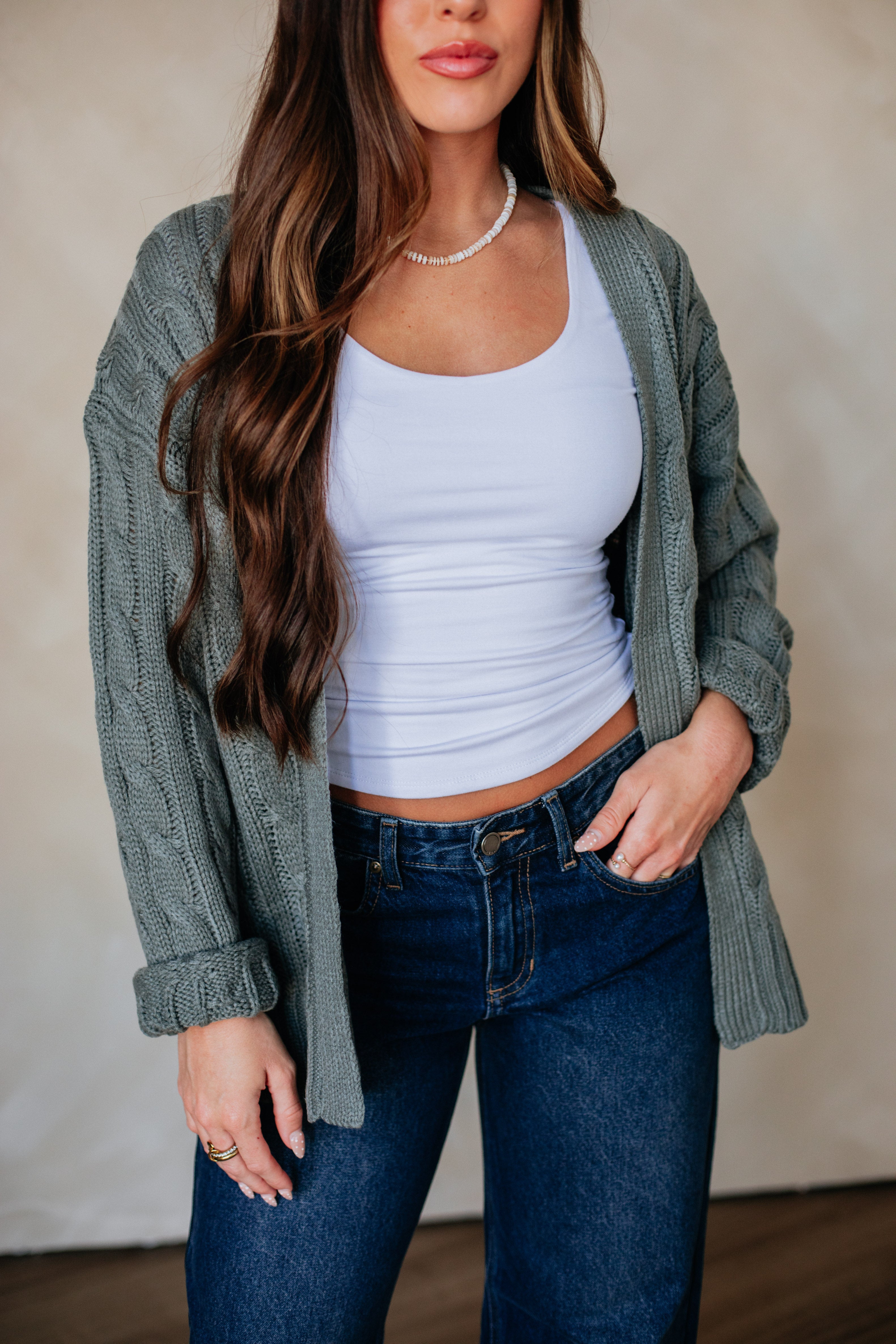 Shelly Cable Knit Cardigan