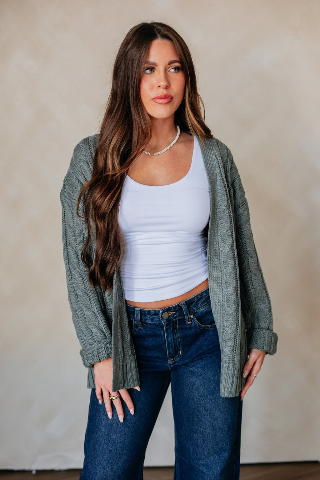 Shelly Cable Knit Cardigan
