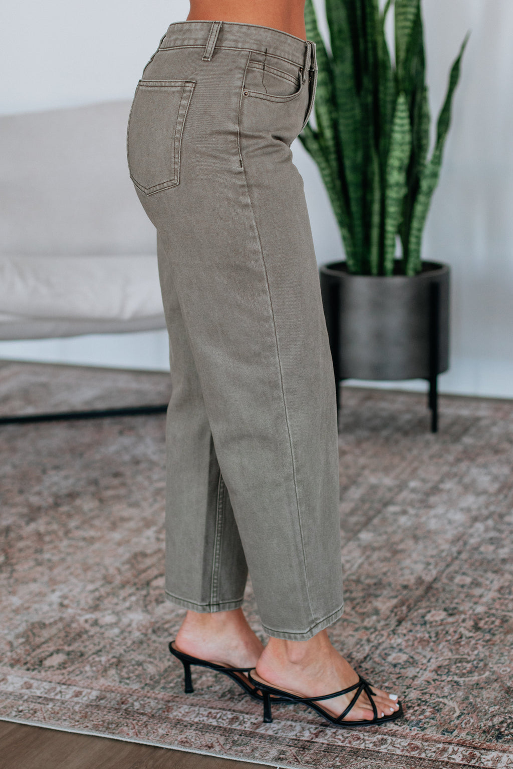Rommi Denim Pants - Olive