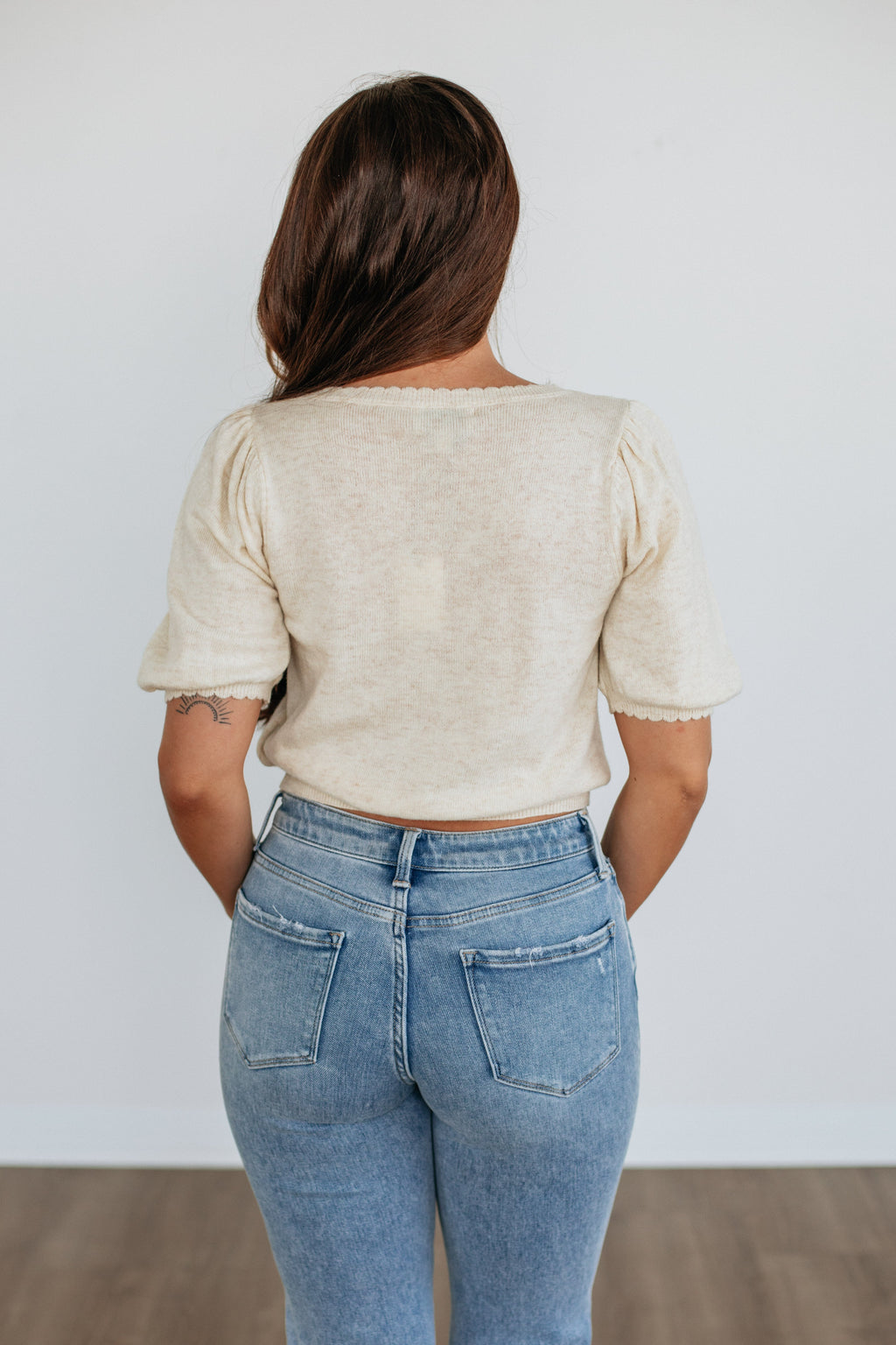 Neriah Cardigan Top - Beige