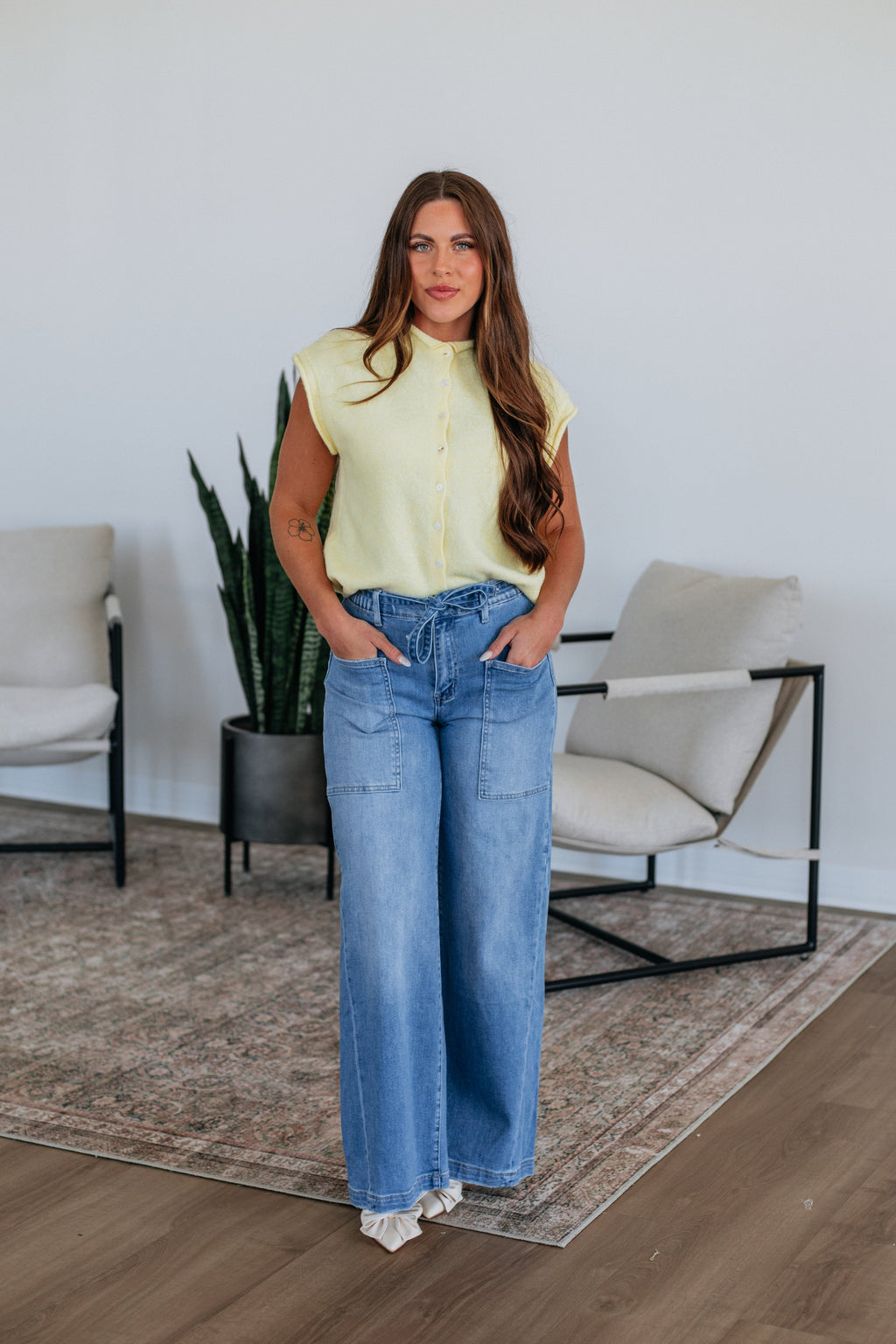 Camry Cardigan Top - Butter