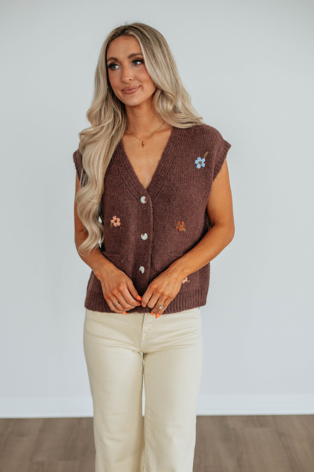 Alva Floral Sweater Vest