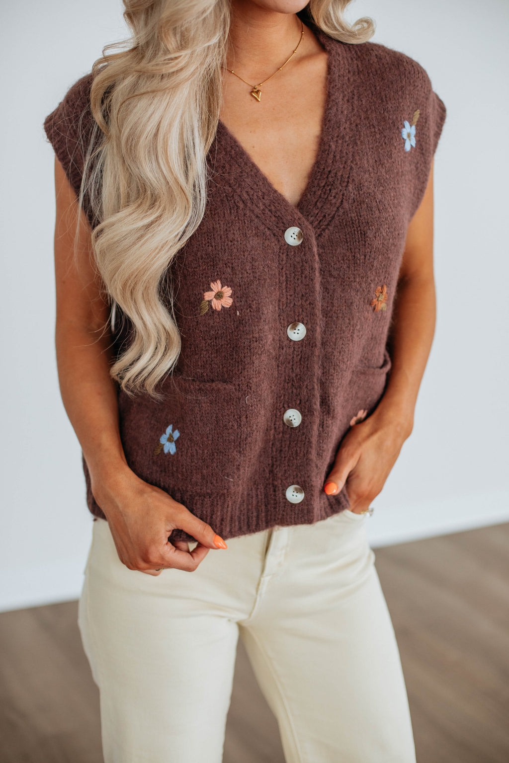 Alva Floral Sweater Vest