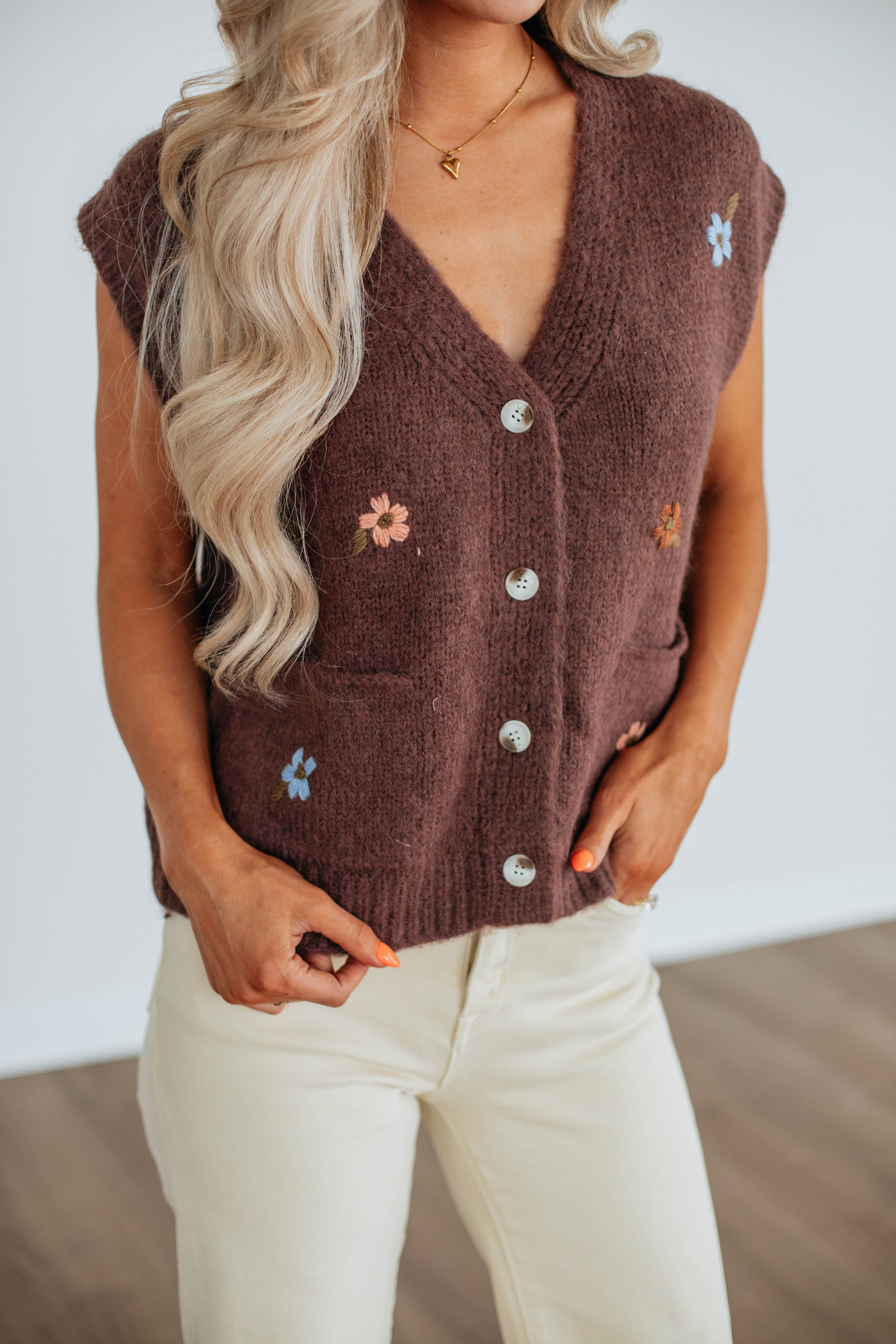 Alva Floral Sweater Vest