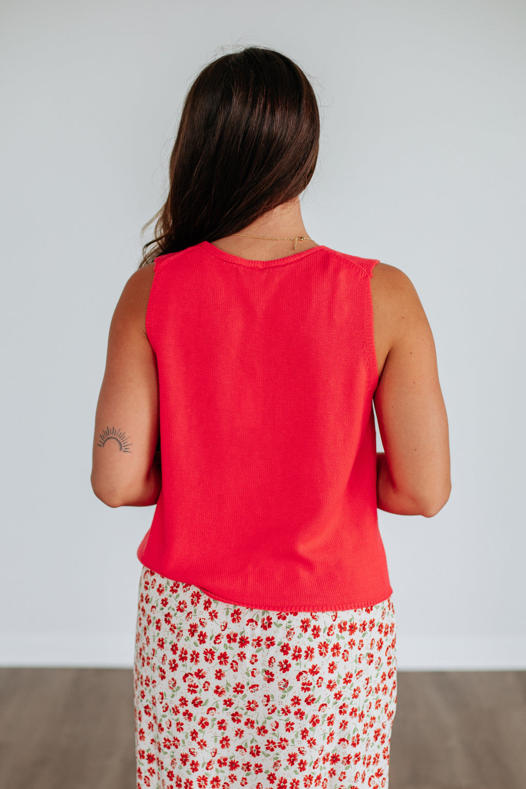 Lela Sweater Tank - Punch