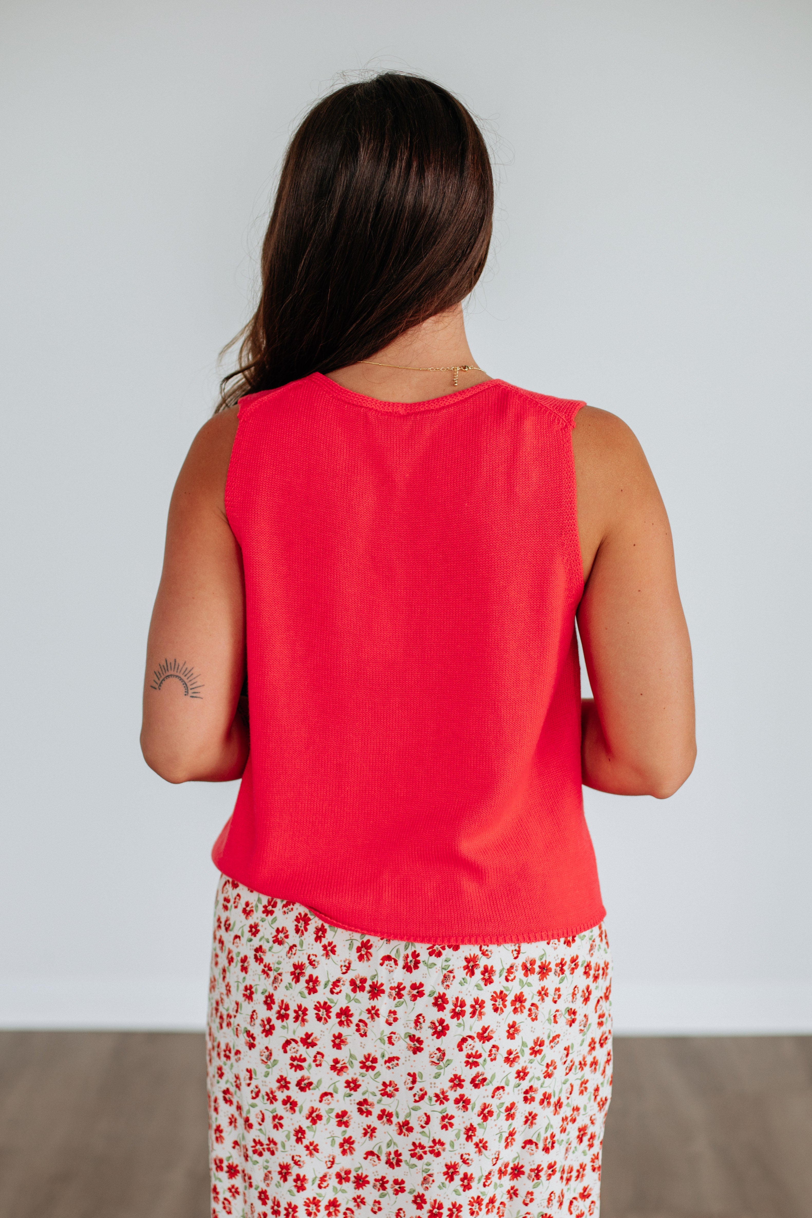 Lela Sweater Tank - Punch