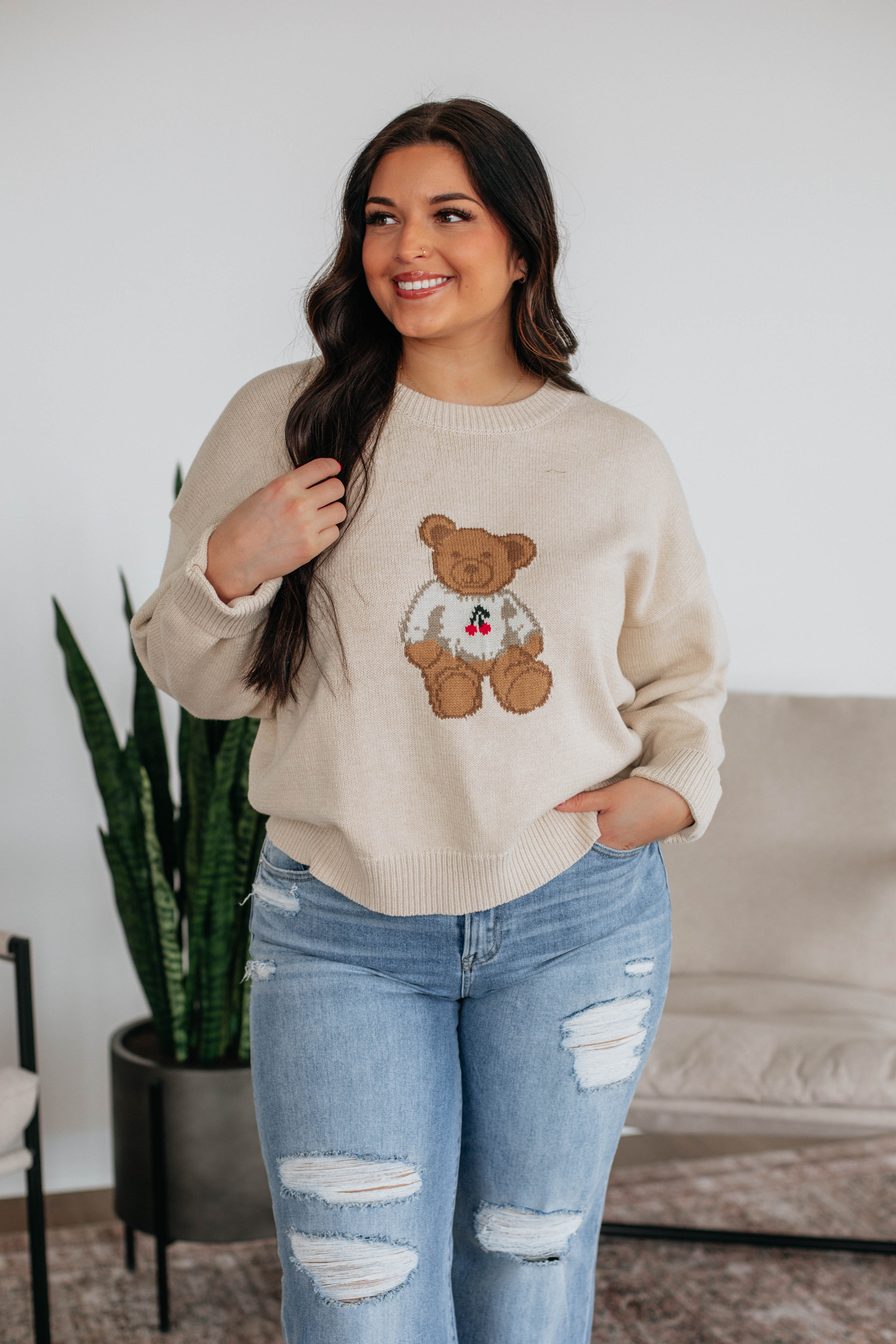 Unbearably Cute Sweater - Cream