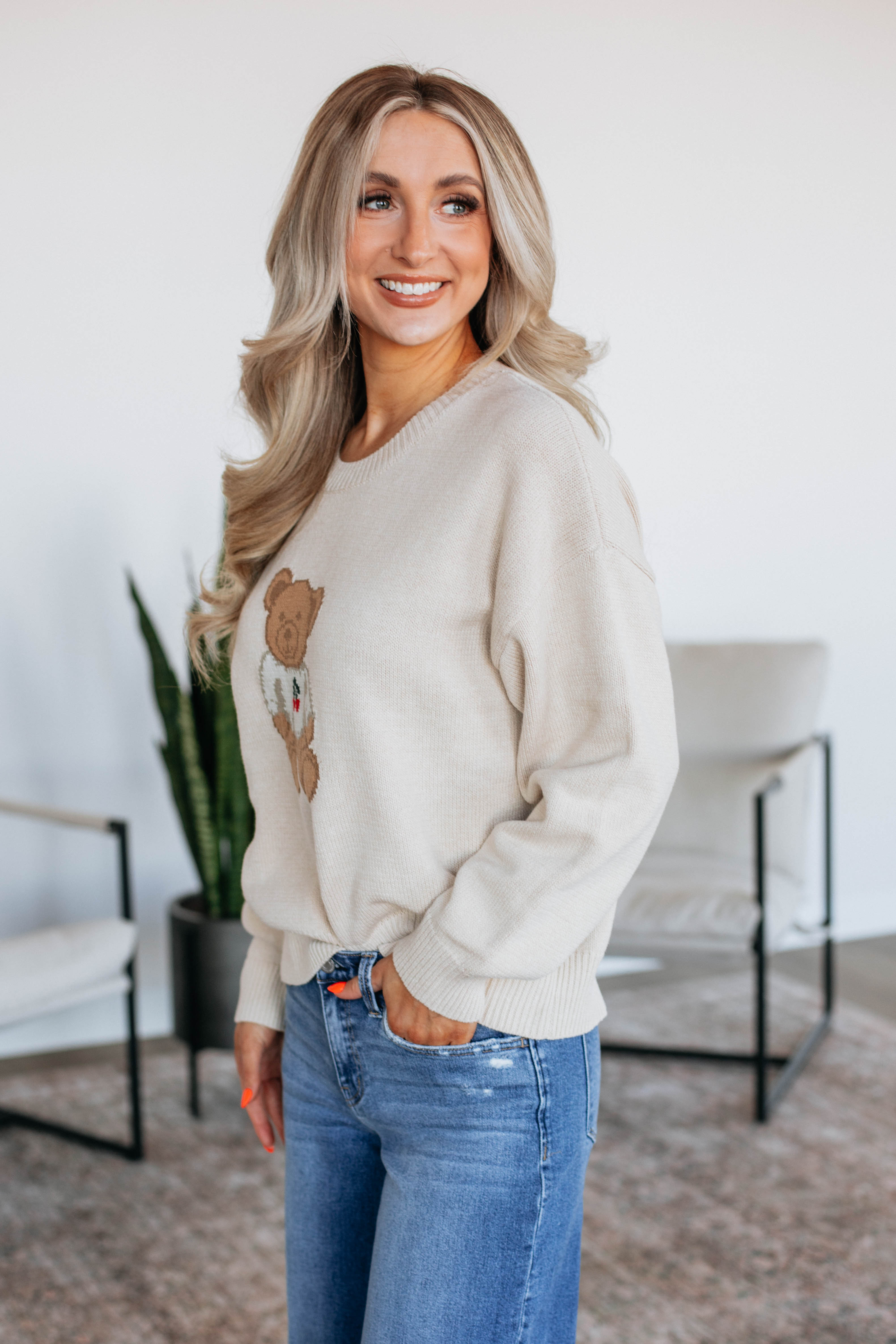 Unbearably Cute Sweater - Cream