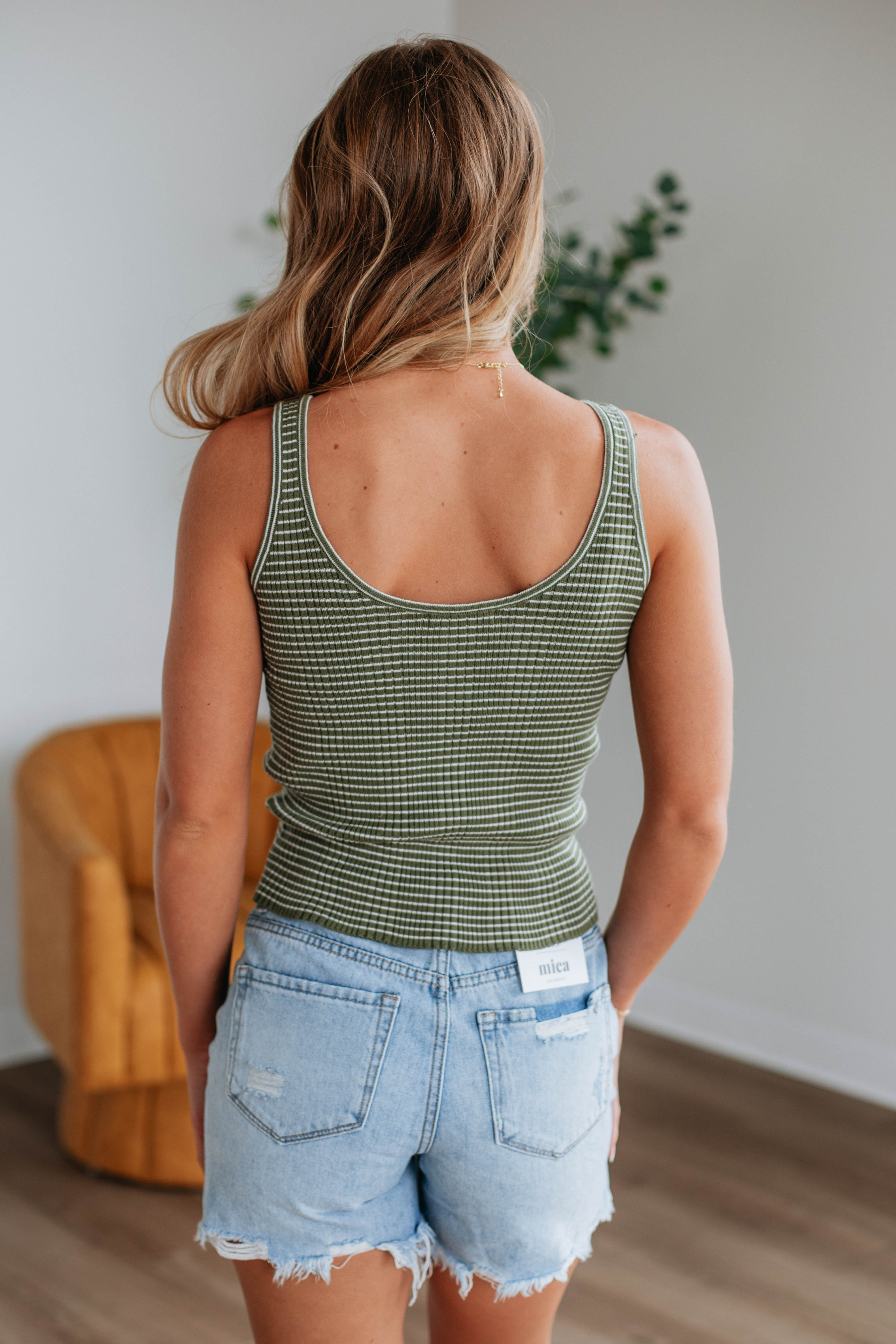 Wilson Henley Tank - Olive Mix