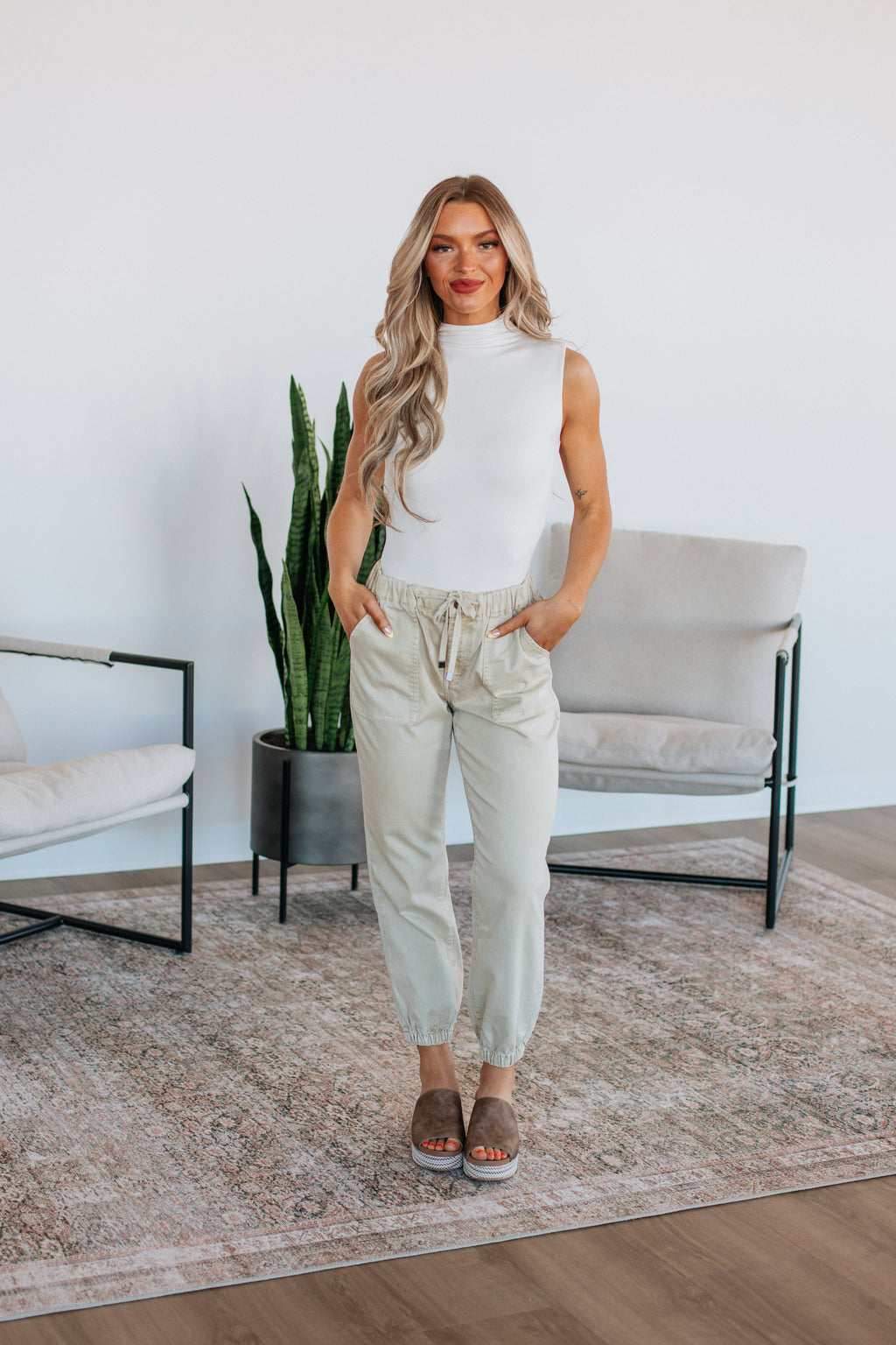 Drea Mica Joggers - Natural