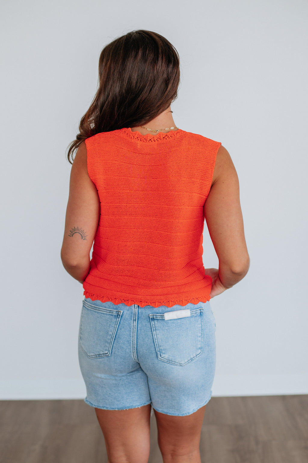 Cheryl Sweater Vest - Papaya