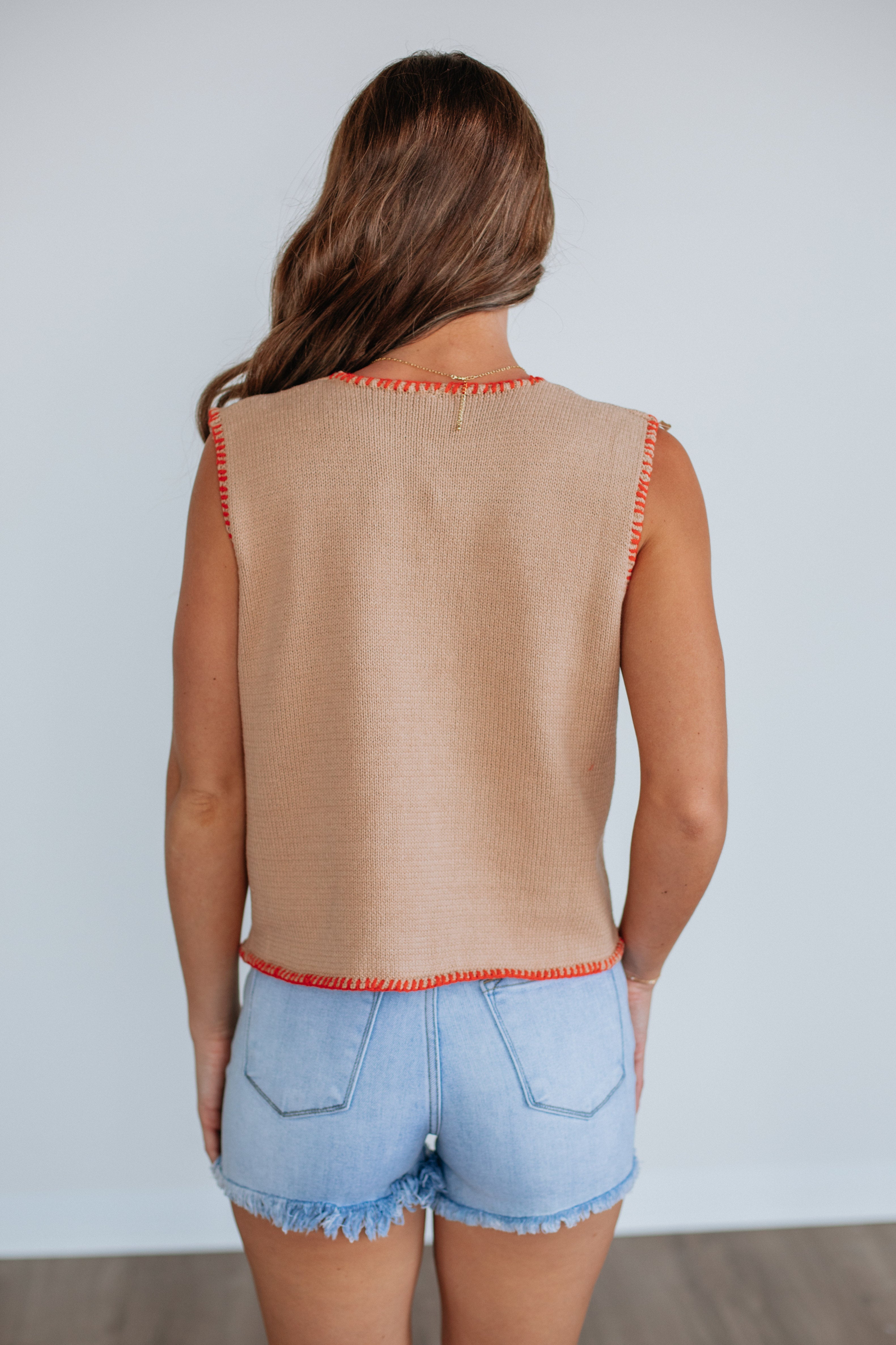 Larkin Sweater Vest - Taupe Mix
