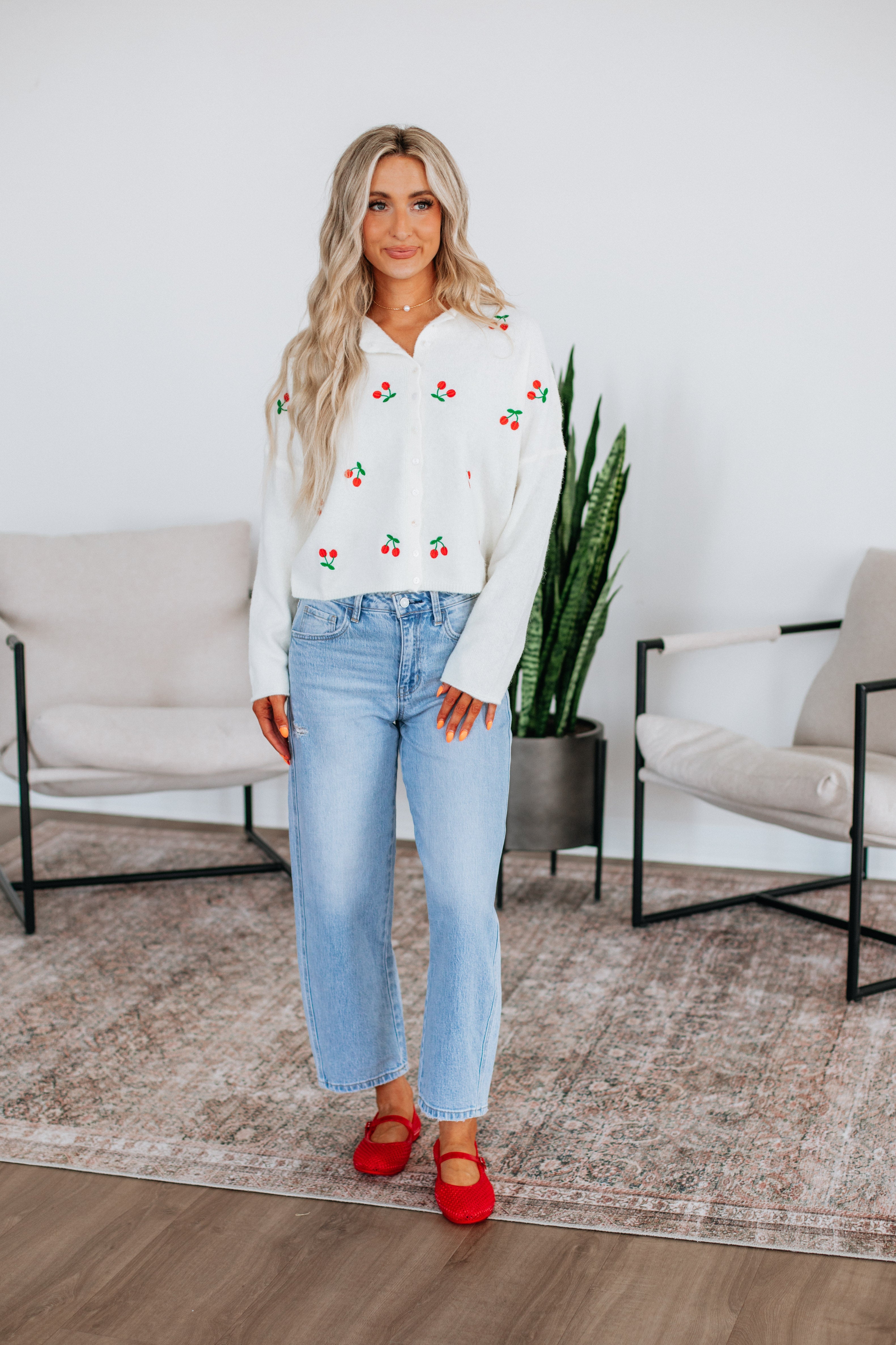 Brooke Cherry Cardigan