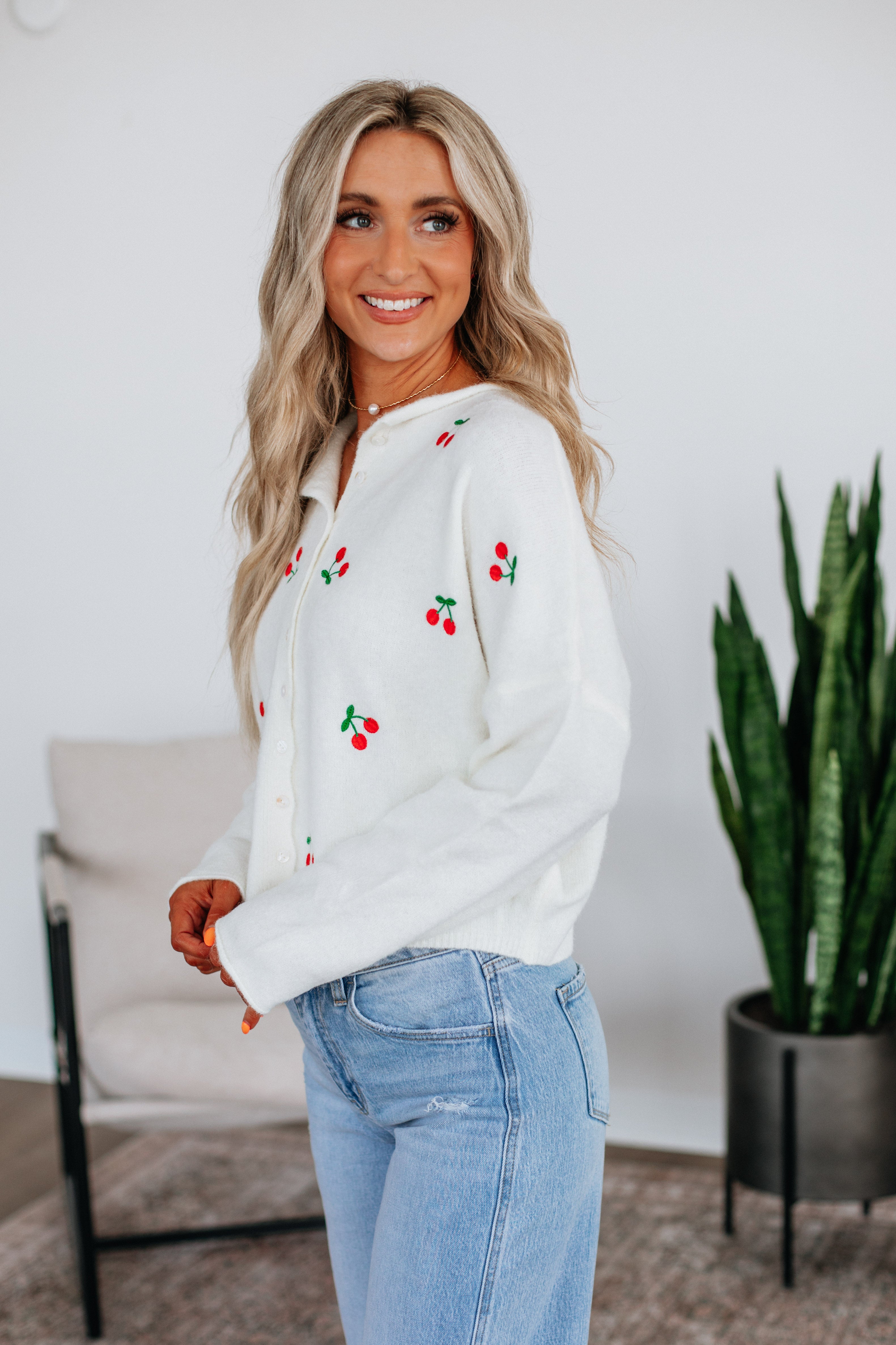 Brooke Cherry Cardigan